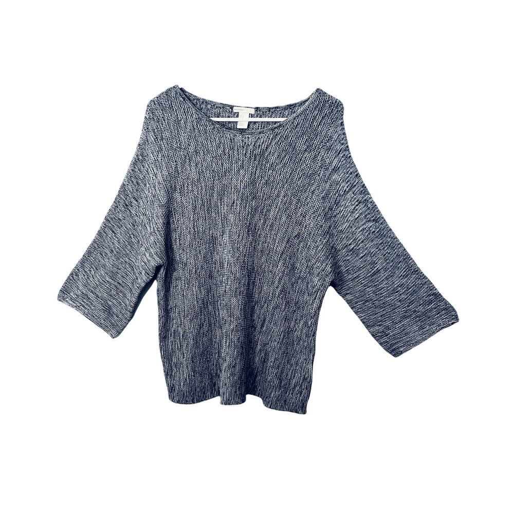 H&M Sweater Womens Size M Blue and White Pullover Lightweight Relaxed Cozy NWT